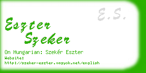eszter szeker business card
